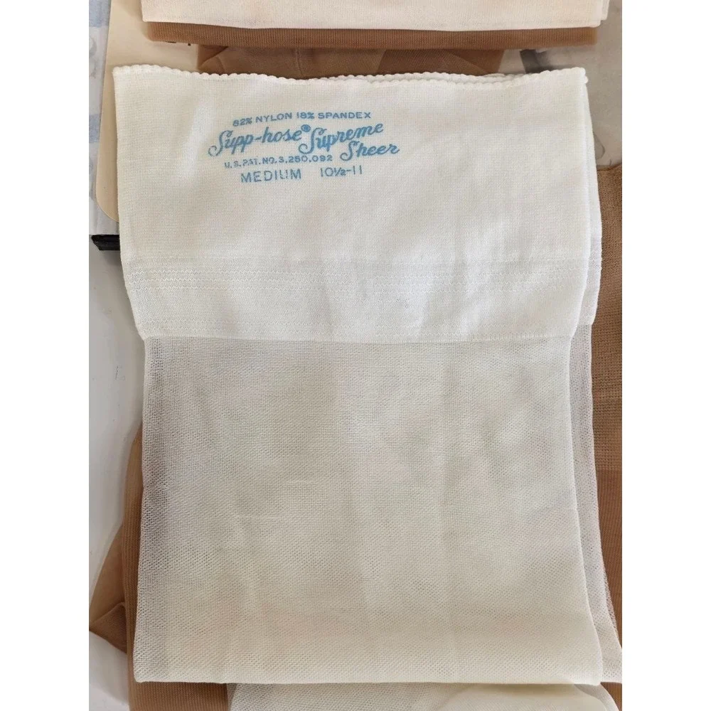 Vintage Supp-hose Sheerest Kayser Support Stockings‎ 3 Pairs Medium 051/014